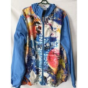 Born Fly  jacket Men's Zip Front Windbreaker W/hood Sz XL